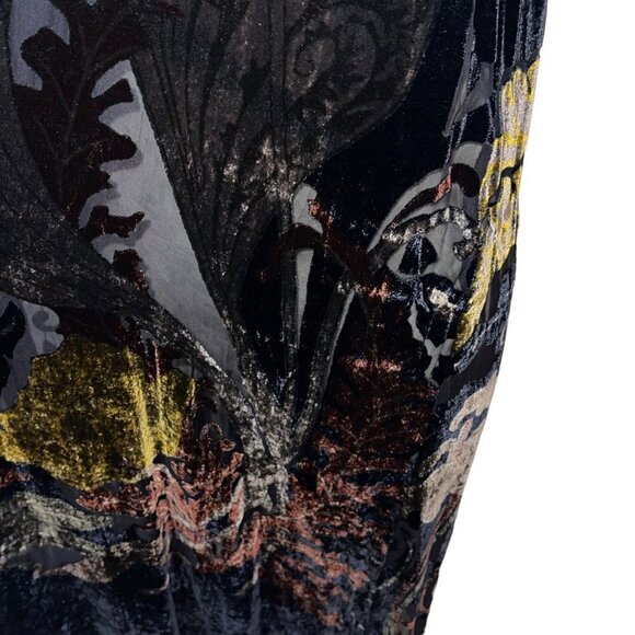 Ethos Vintage Womens Dress Jacket Set Size Small Black Burnout Velvet - Picture 11 of 14